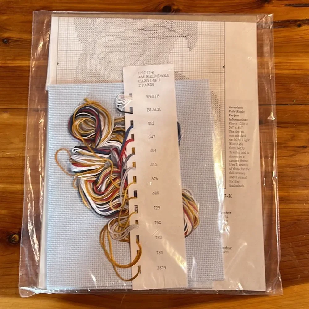 Counted Cross Stitch Jeanette Crews American Bald Eagle New Unopened